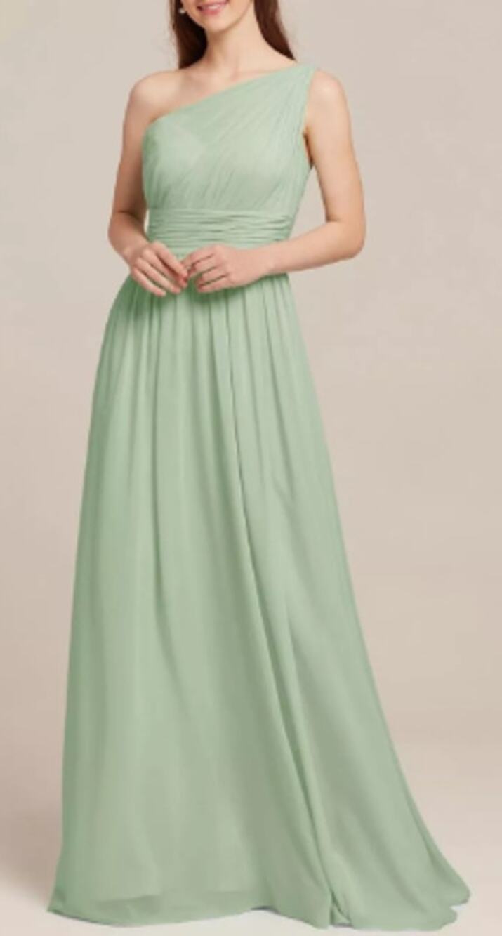 AW BRIDAL 6 S sage green Grace wedding bridesmaid party maxi dress NEW B20